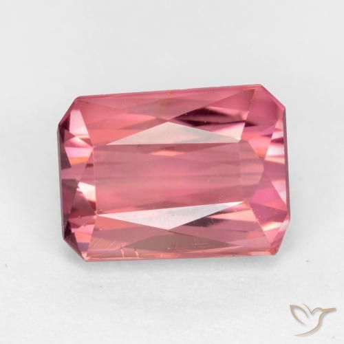 2.45ct Naturel Ton rose chaud Tourmaline, Taille émeraude, VS