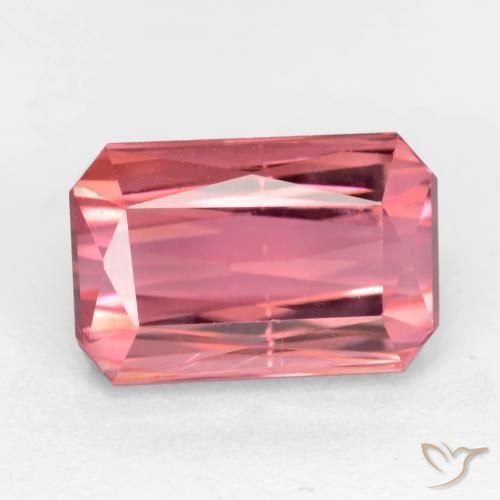 2.70ct Naturel Rose clair Tourmaline, Taille émeraude, VS-SI