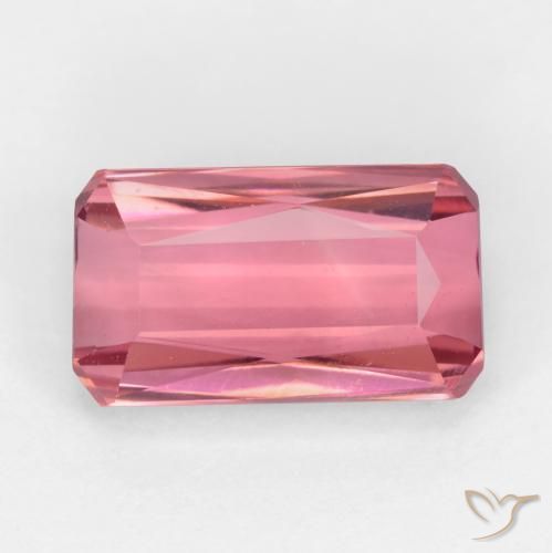 2.59ct Naturel Rose bubblegum Tourmaline, Taille émeraude, VS