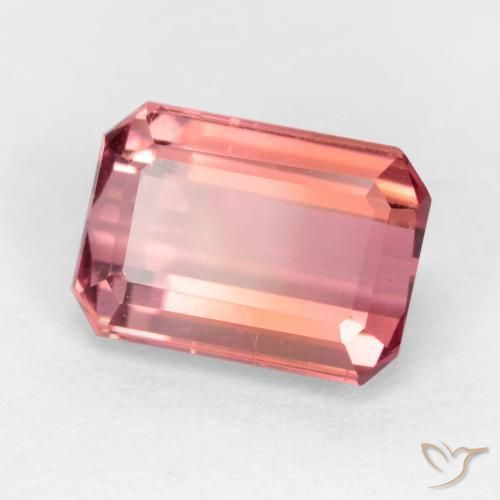 Tourmaline Rose foncé naturelle Octogone / coupe Émeraude, 2.30 ct, VS