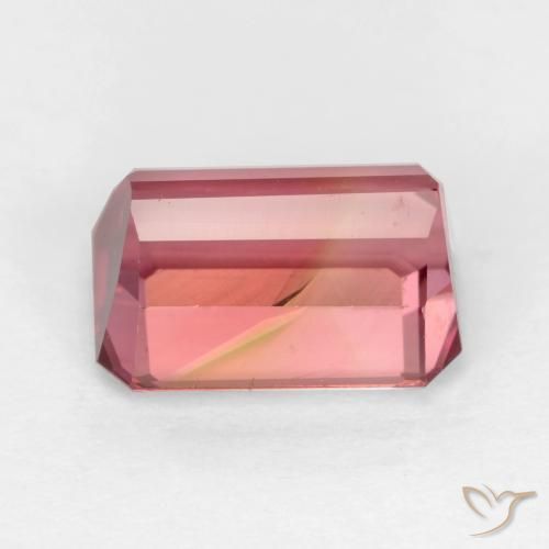 Tourmaline Rose foncé naturelle Octogone / coupe Émeraude, 2.30 ct, VS