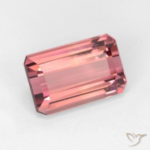 2.66ct Naturel Rose bubblegum Tourmaline, Taille émeraude, VVS-VS