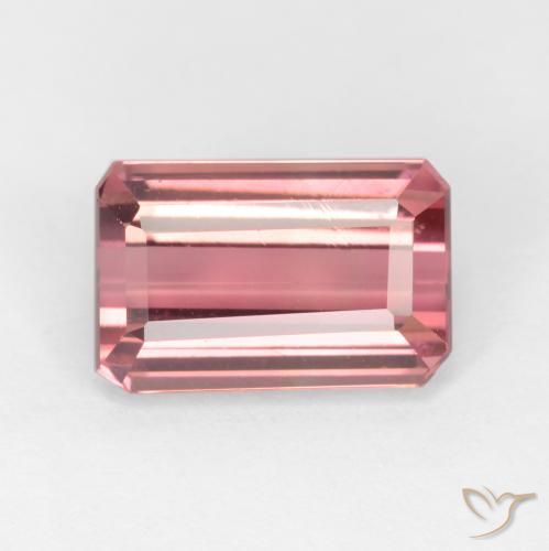 Tourmaline Rose bubblegum naturelle Octogone / coupe Émeraude, 2.66 ct, VVS-VS