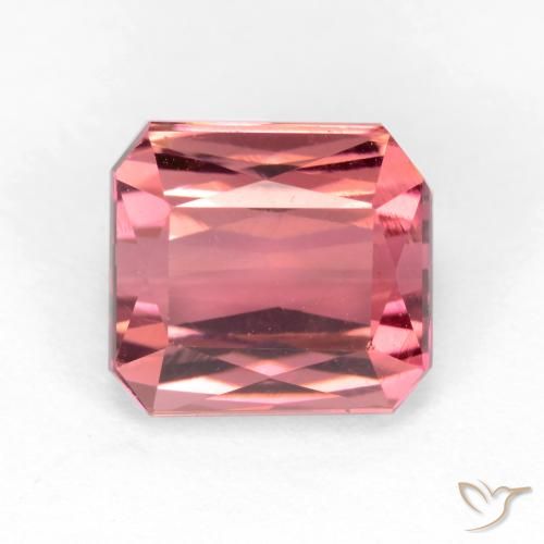 2.88ct Naturel Rose clair Tourmaline, Taille émeraude, VS