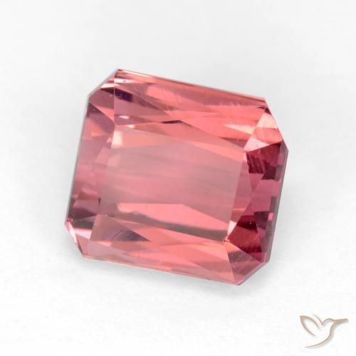 Tourmaline Rose clair naturelle Octogone / coupe Émeraude, 2.88 ct, VS