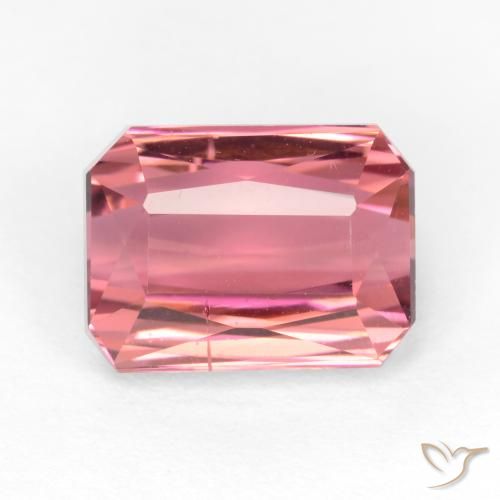 2.99ct Naturel Rose clair Tourmaline, Taille émeraude, SI