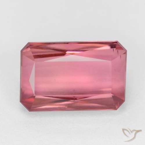 Tourmaline Ton rose chaud naturelle Octogone / coupe Émeraude, 2.60 ct, VS