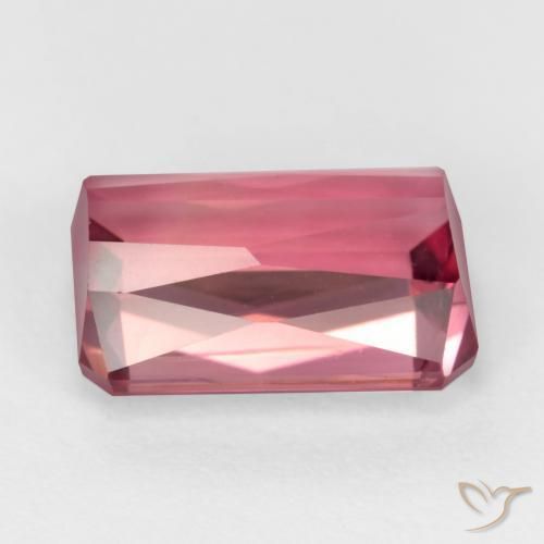 Tourmaline Ton rose chaud naturelle Octogone / coupe Émeraude, 2.60 ct, VS