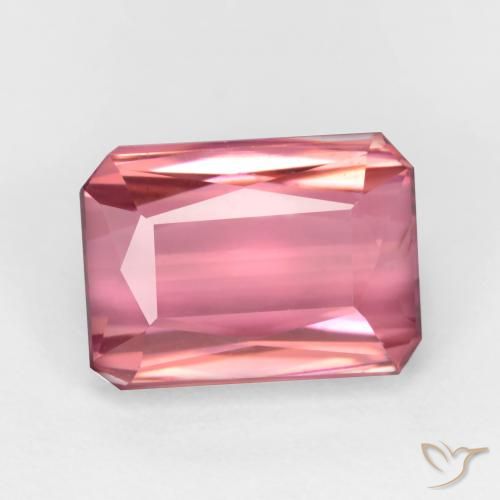 2.55ct Naturel Rose bubblegum Tourmaline, Taille émeraude, VS-SI