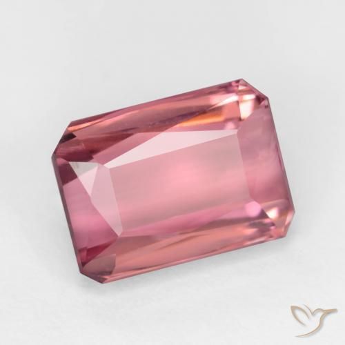 Tourmaline Rose bubblegum naturelle Octogone / coupe Émeraude, 2.55 ct, VS-SI