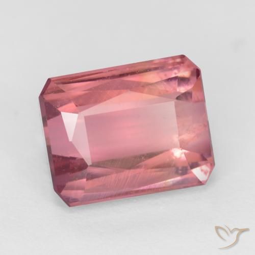 Tourmaline Rose bubblegum naturelle Octogone / coupe Émeraude, 2.71 ct, VS-SI