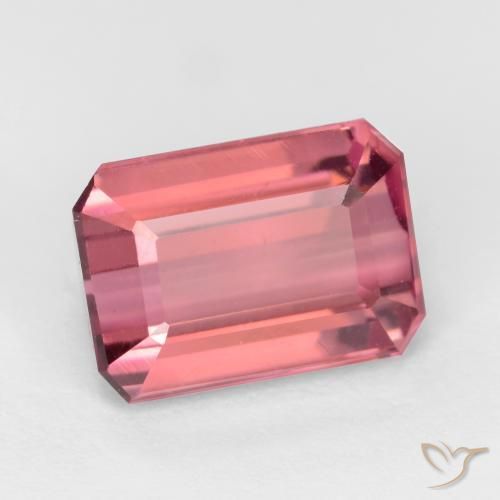 Tourmaline Rose bubblegum naturelle Octogone / coupe Émeraude, 2.47 ct, VS