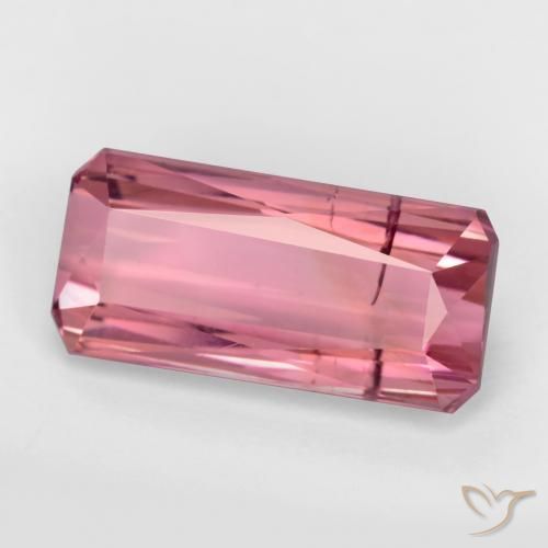Tourmaline Rose bubblegum naturelle Octogone / coupe Émeraude, 3.20 ct, SI