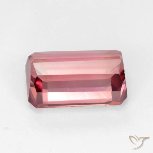 Tourmaline Rose bubblegum naturelle Octogone / coupe Émeraude, 3.36 ct, VS-SI