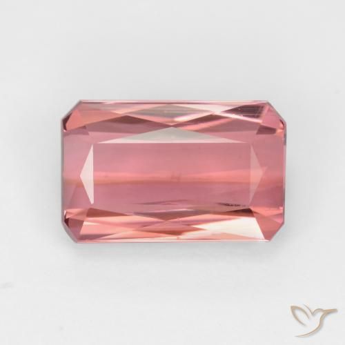 2.64ct Naturel Rose clair Tourmaline, Taille émeraude, VS-SI