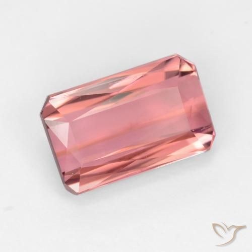 Tourmaline Rose clair naturelle Octogone / coupe Émeraude, 2.64 ct, VS-SI