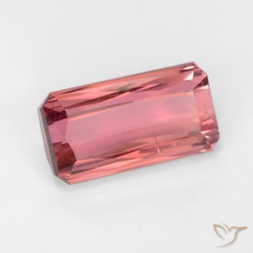 Tourmaline Rose clair naturelle Octogone / coupe Émeraude, 3.63 ct, SI