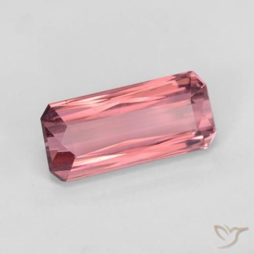 Tourmaline Ton rose chaud naturelle Octogone / coupe Émeraude, 3.04 ct, VS