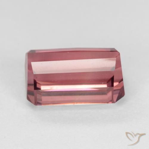 Tourmaline Rose foncé naturelle Octogone / coupe Émeraude, 2.87 ct, VVS-VS