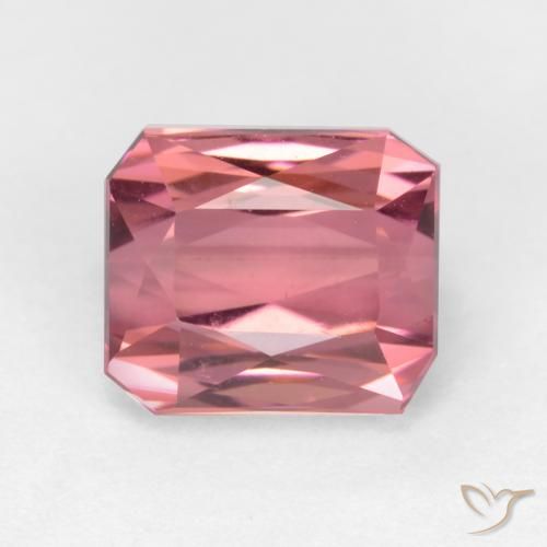 2.17ct Naturel Rose bubblegum Tourmaline, Taille émeraude, VS