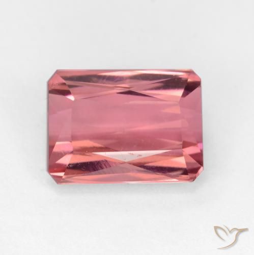 2.39ct Naturel Rose clair Tourmaline, Taille émeraude, VS