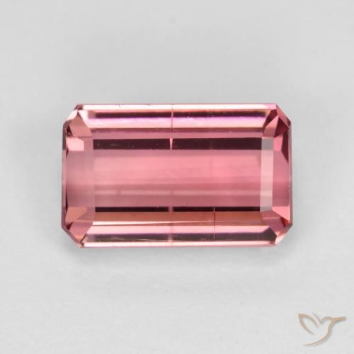 1.60ct Naturel Rose clair Tourmaline, Taille émeraude, SI