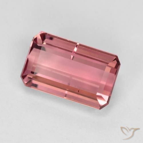 Tourmaline Rose clair naturelle Octogone / coupe Émeraude, 1.60 ct, SI