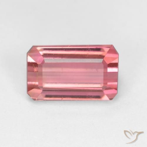 1.88ct Naturel Orange rose Tourmaline, Taille émeraude, VS