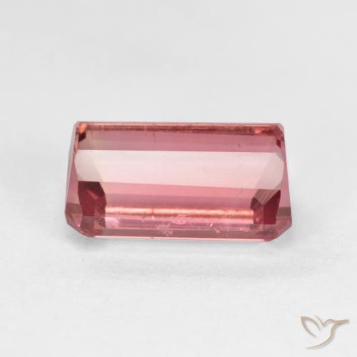 Tourmaline Orange rose naturelle Octogone / coupe Émeraude, 1.88 ct, VS