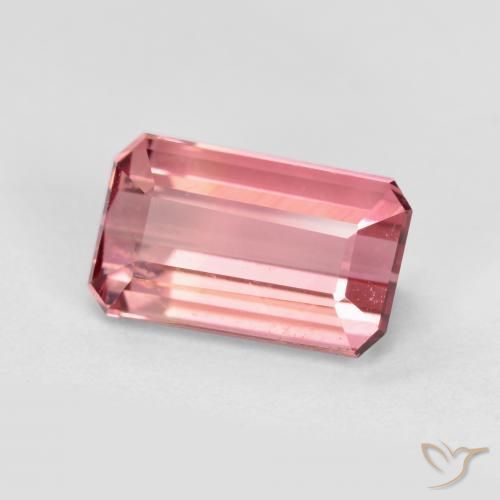 Tourmaline Rose moyen naturelle Octogone / coupe Émeraude, 1.54 ct, VS