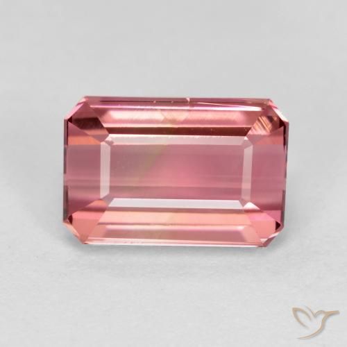 1.68ct Naturel Rose moyen Tourmaline, Taille émeraude, VVS-VS