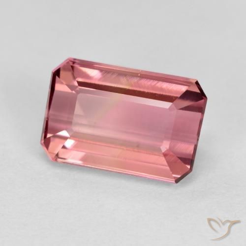 Tourmaline Rose moyen naturelle Octogone / coupe Émeraude, 1.68 ct, VVS-VS