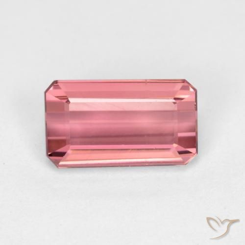 1.41ct Naturel Rose intense Tourmaline, Taille émeraude, VVS-VS