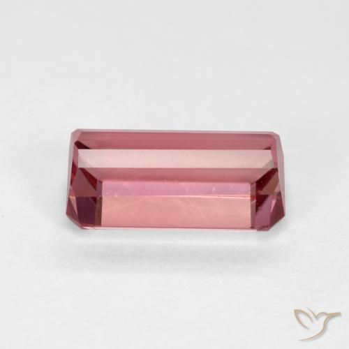 Tourmaline Rose intense naturelle Octogone / coupe Émeraude, 1.41 ct, VVS-VS