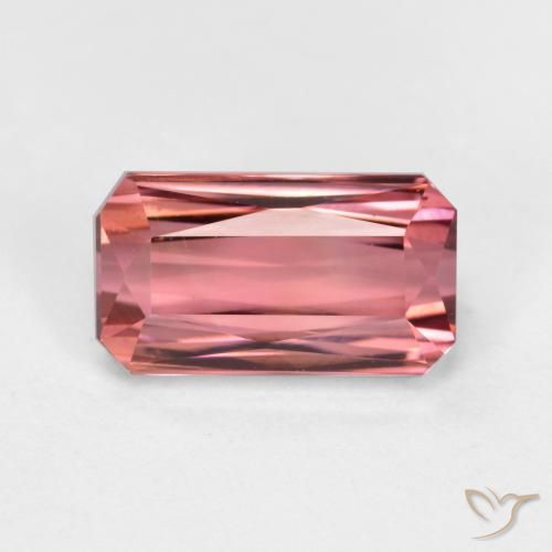 1.95ct Naturel Rose foncé Tourmaline, Taille émeraude, VVS-VS