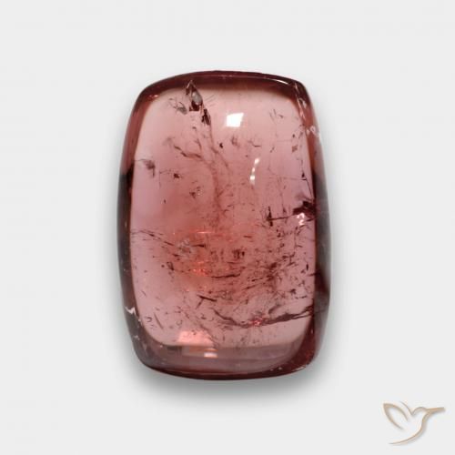 5.81ct Naturel Rouge moyen Tourmaline, Coussin, Transparent