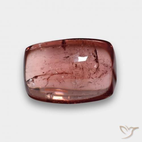 Tourmaline Rouge moyen naturelle Coussin, 5.81 ct, Transparent