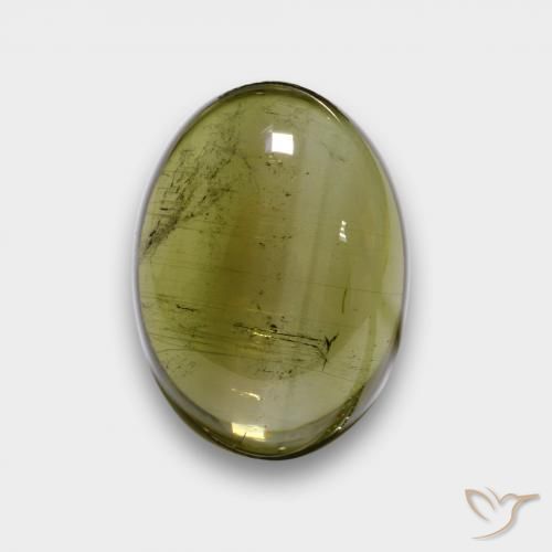 Tourmaline Vert foncé naturelle ovale, 7.31 ct, Transparent