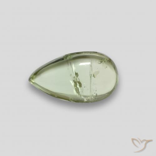 Tourmaline Vert clair naturelle En forme de poire, 1.52 ct, Transparent