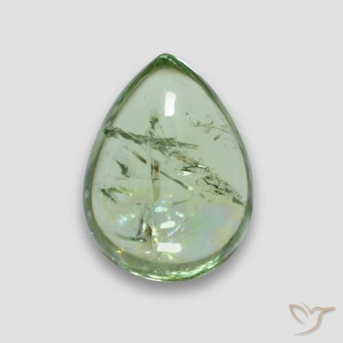 4.19ct Naturel Vert chaud Tourmaline, En forme de poire, Transparent