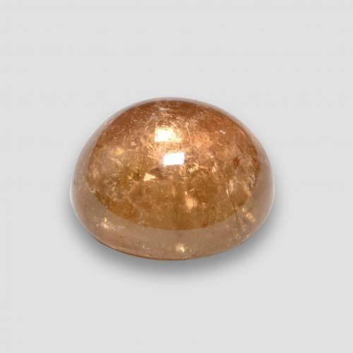 Tourmaline Orange moyen-léger naturelle Coupe roude, 3.18 ct, Transparent