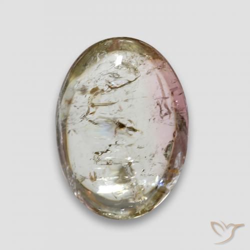 7.68ct Naturel Jaune clair Tourmaline, ovale, Transparent