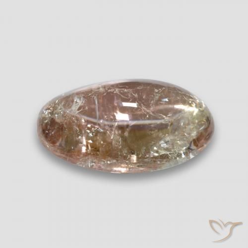 Tourmaline Jaune clair naturelle ovale, 7.68 ct, Transparent