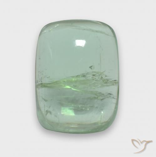 Tourmaline Vert jaune très clair naturelle Coussin, 3.19 ct, Transparent
