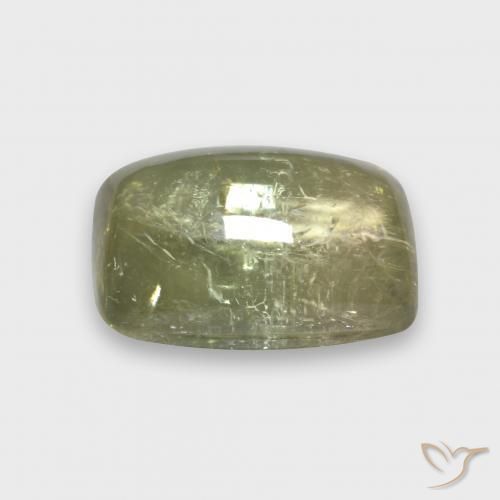 Tourmaline Jaune crème pâle naturelle Coussin, 3.60 ct, Transparent