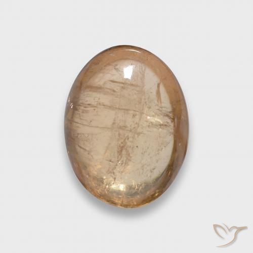 3.73ct Naturel Orange cantaloup Tourmaline, ovale, Transparent