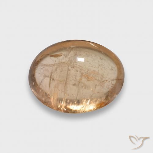 Tourmaline Orange cantaloup naturelle ovale, 3.73 ct, Transparent