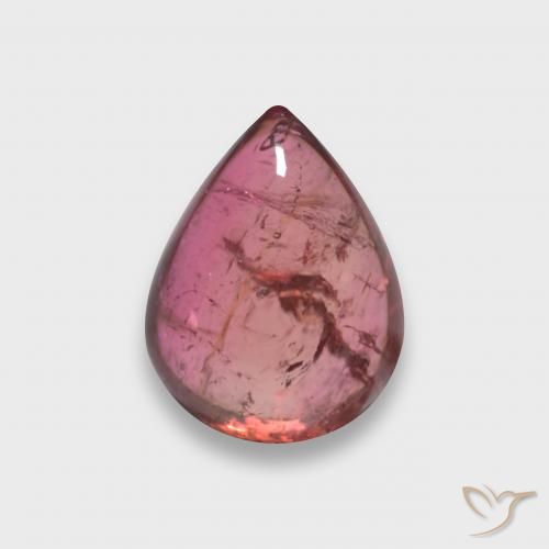 2.61ct Naturel Cramoisi profond Tourmaline, En forme de poire, Transparent