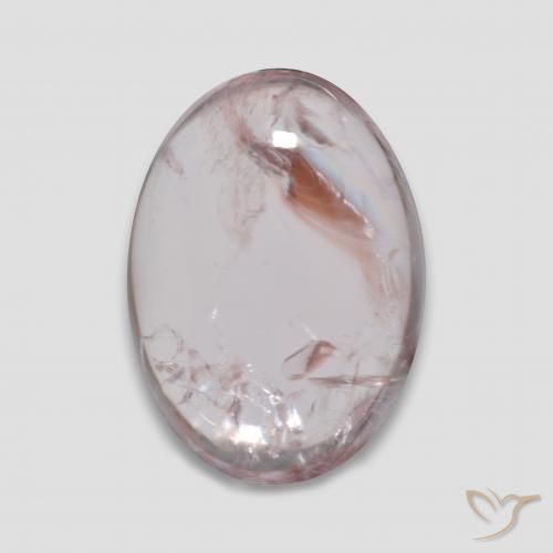 Tourmaline Rose clair naturelle ovale, 13.66 ct, Transparent