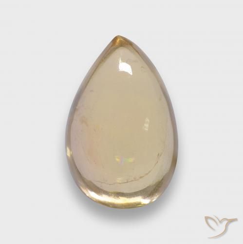2.42ct Naturel Doré léger Tourmaline, En forme de poire, Transparent